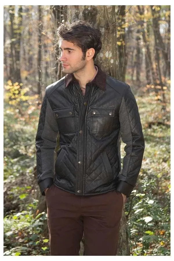 15535 Black Leather Look Jacket