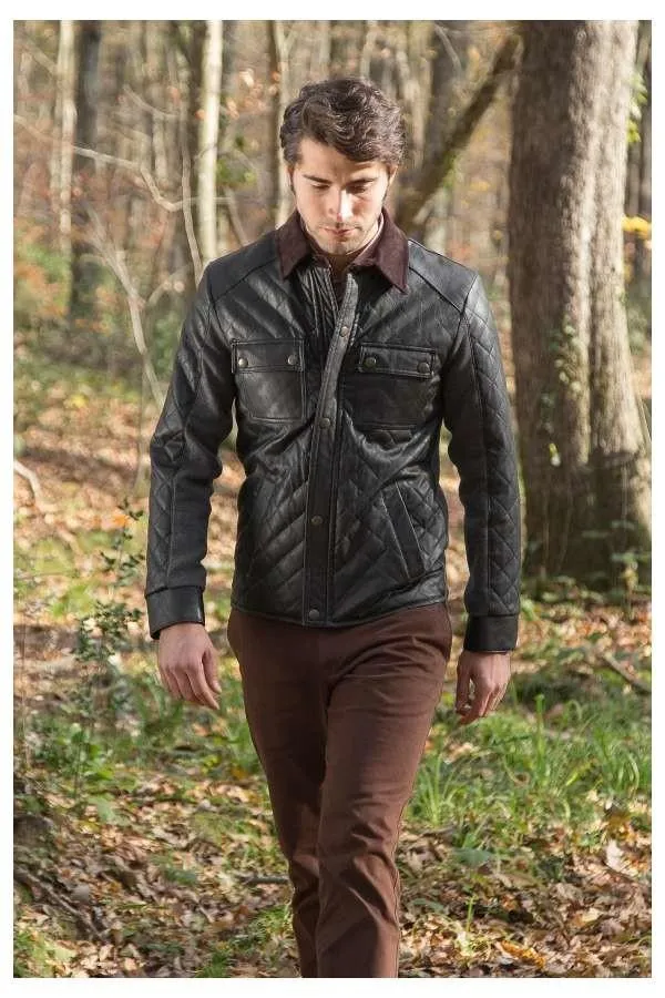 15535 Black Leather Look Jacket