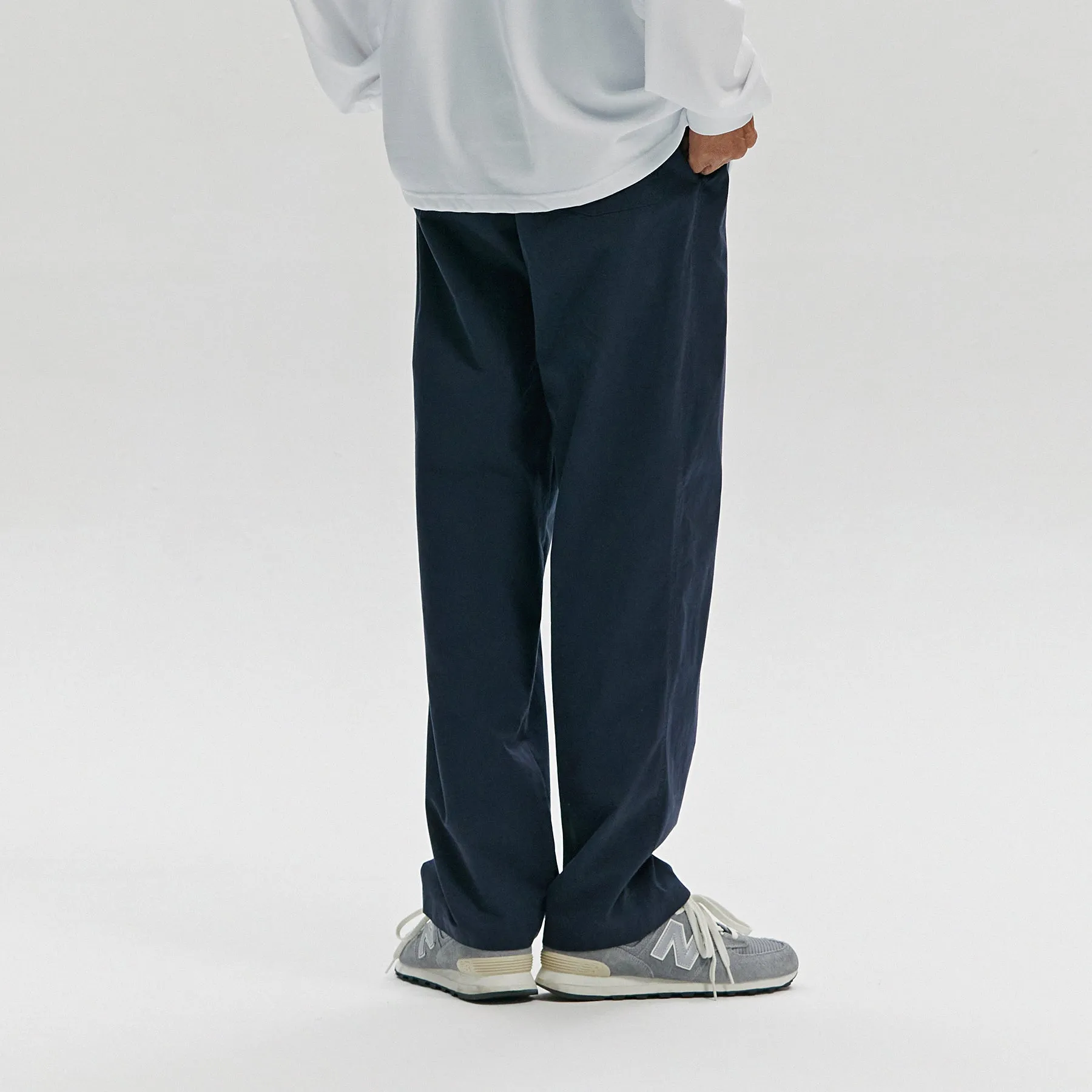 BANDING REGULAR EASY PANTS - BLACK