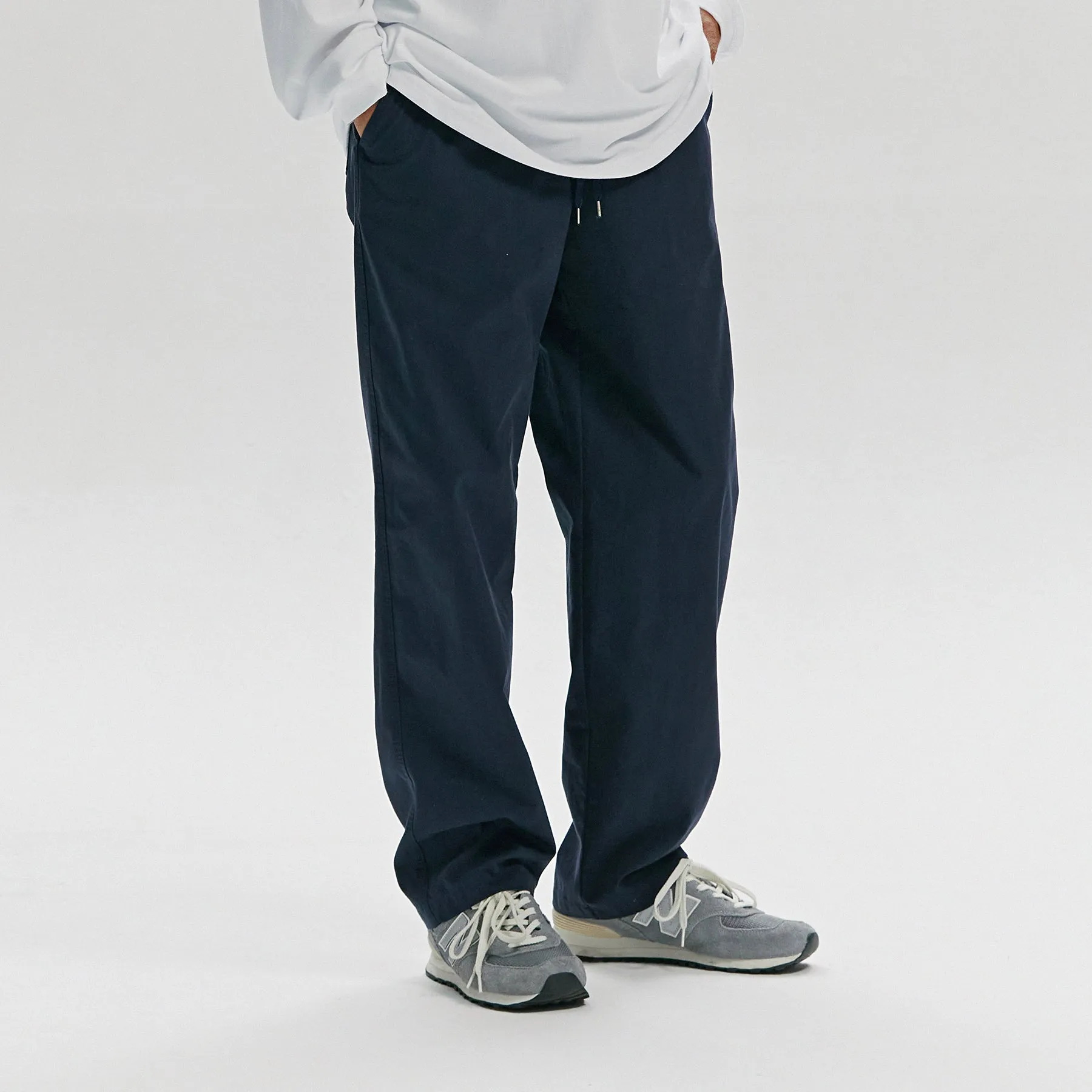 BANDING REGULAR EASY PANTS - BLACK