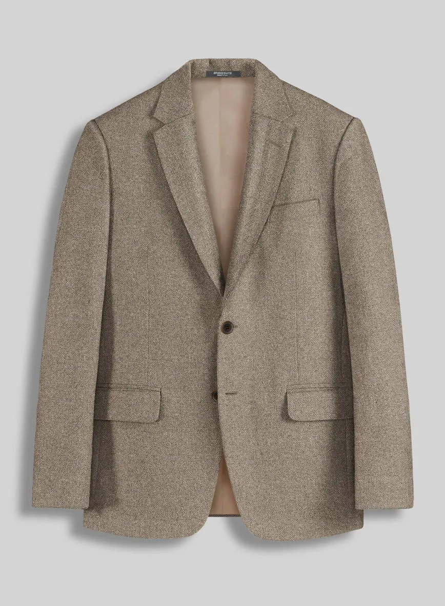 Bark Brown Heavy Tweed Jacket