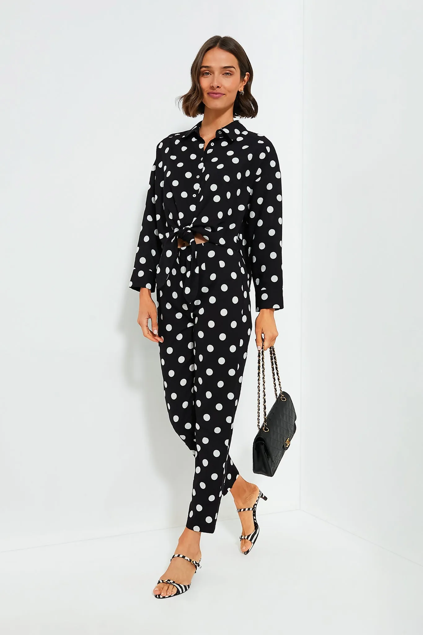 Black Polka Dot Elodie Pants