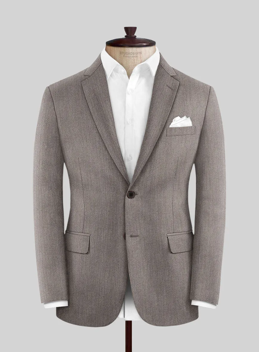 Cavalry Twill Brown Wool Jacket