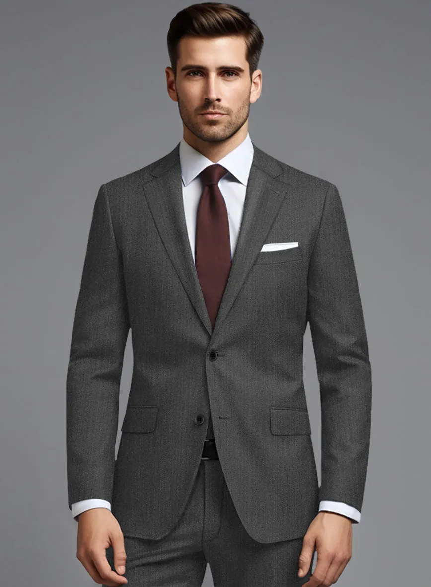 Cavalry Twill Dark Gray Wool Jacket