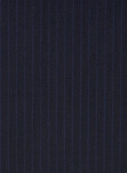 Charles Clayton Iada Blue Stripe Wool Cashmere Jacket
