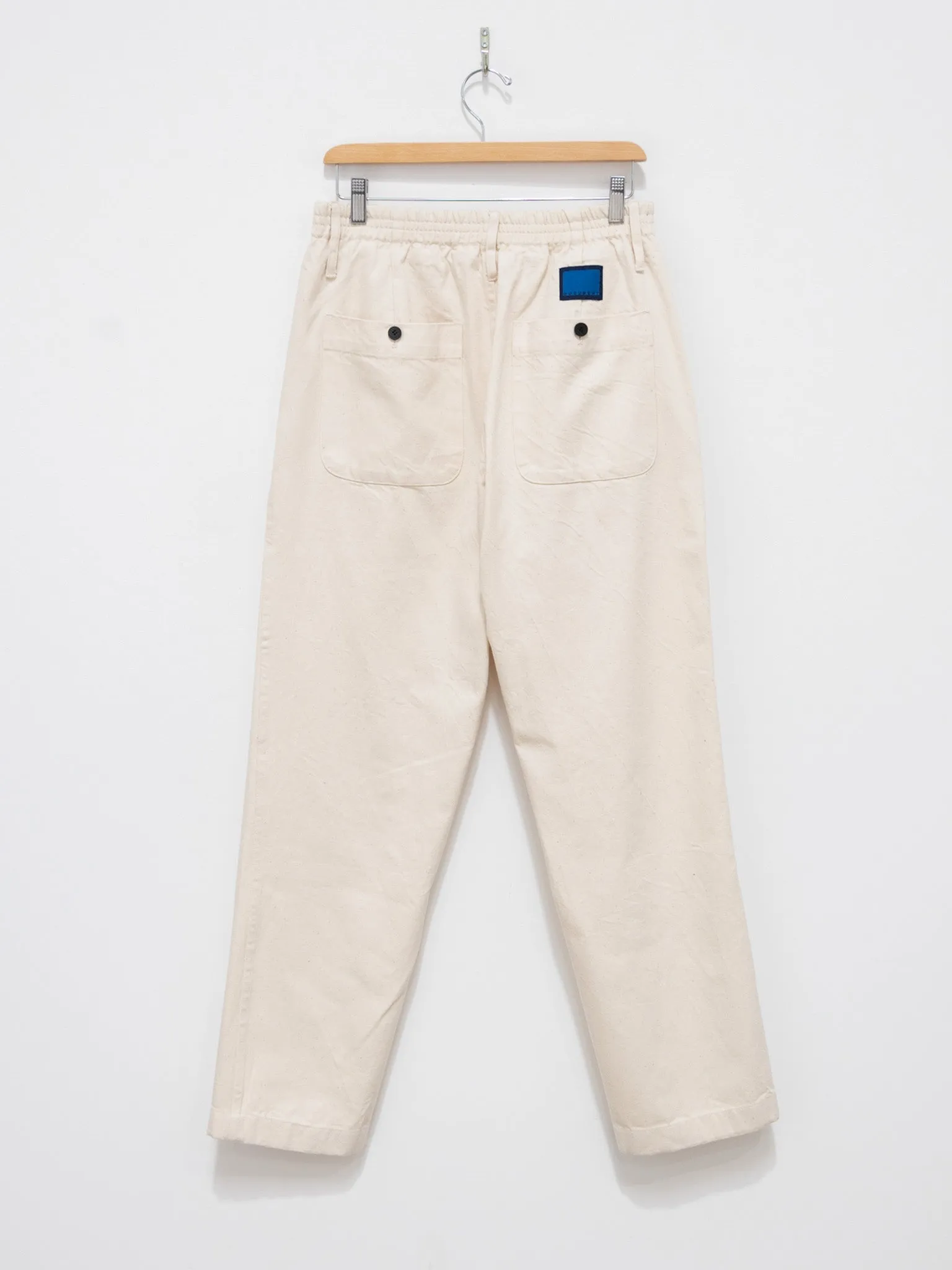 Cotton Denim Easy Pants - Off White
