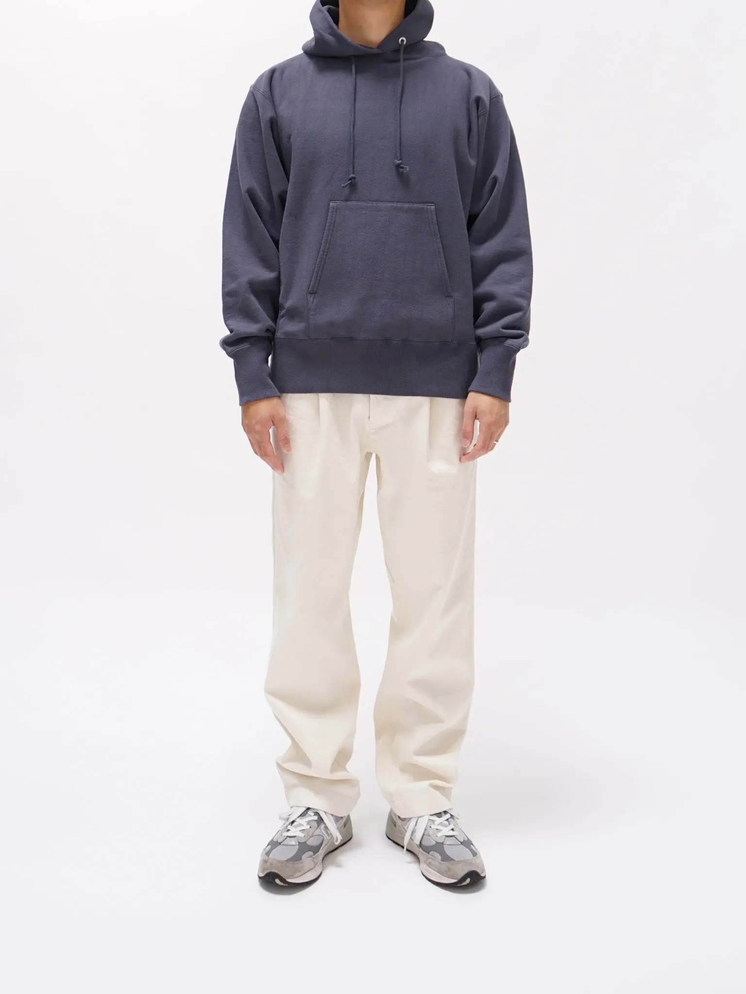 Cotton Denim Easy Pants - Off White
