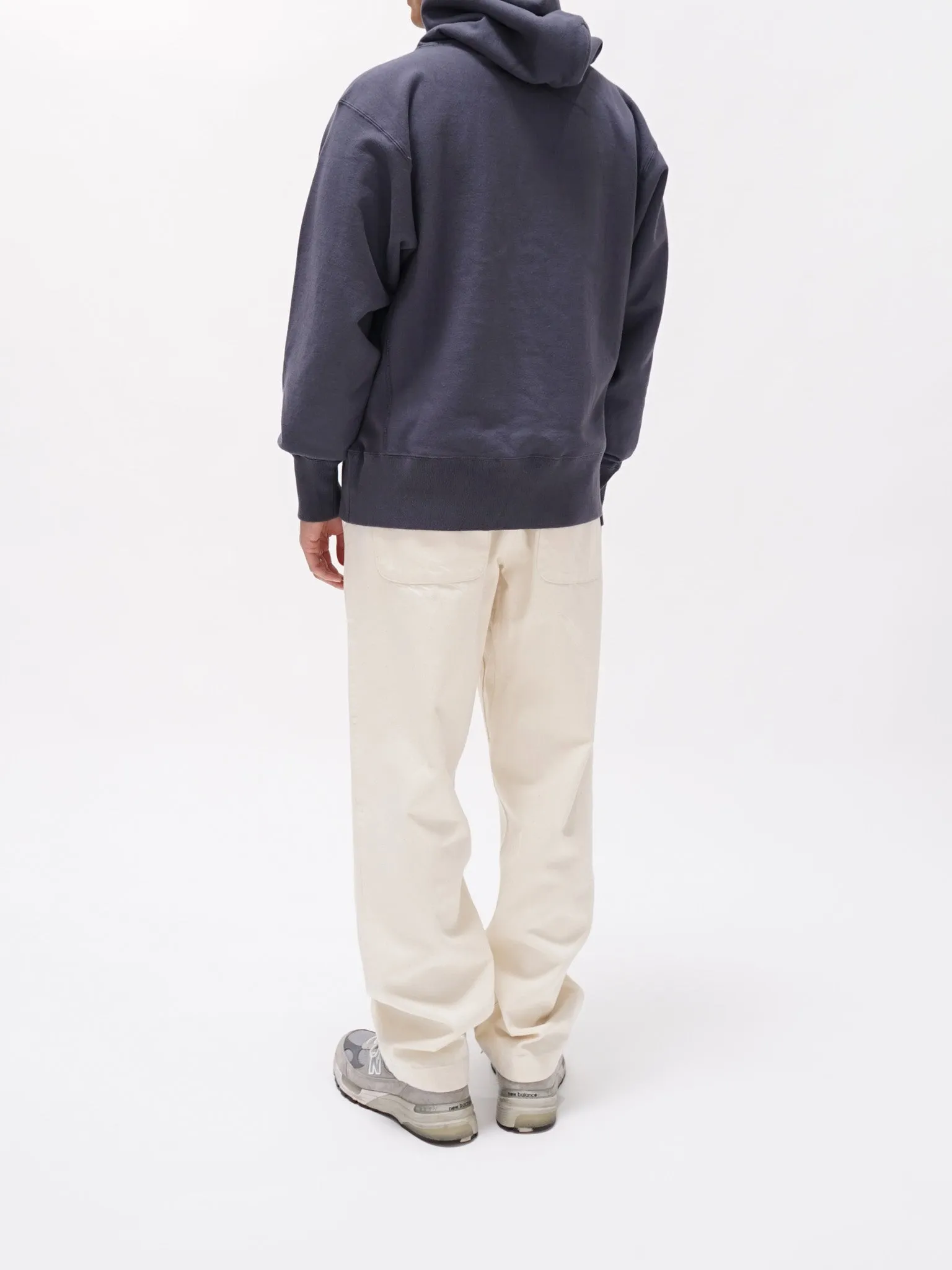 Cotton Denim Easy Pants - Off White
