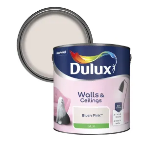 Dulux Silk Emulsion Paint For Walls And Ceilings - Blush Pink 2.5L