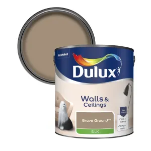 Dulux Silk Emulsion Paint For Walls And Ceilings - Brave Ground 2.5L