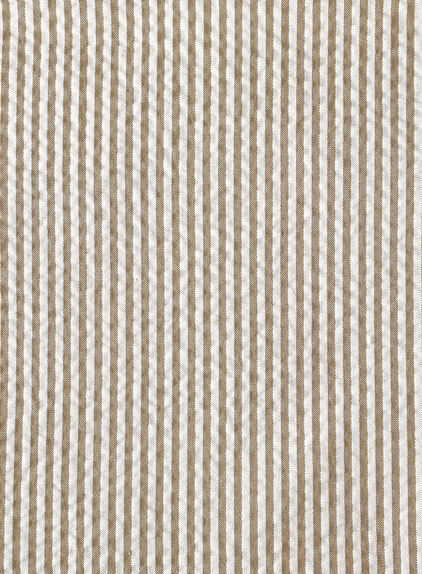 Easy Pants Tan Seersucker
