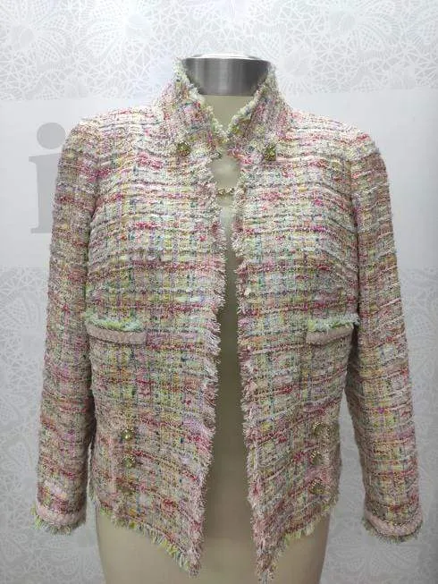 Edward Achour S Multi Pink Jacket With Jewel Clasp 421004 0235D