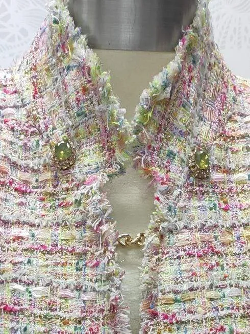 Edward Achour S Multi Pink Jacket With Jewel Clasp 421004 0235D