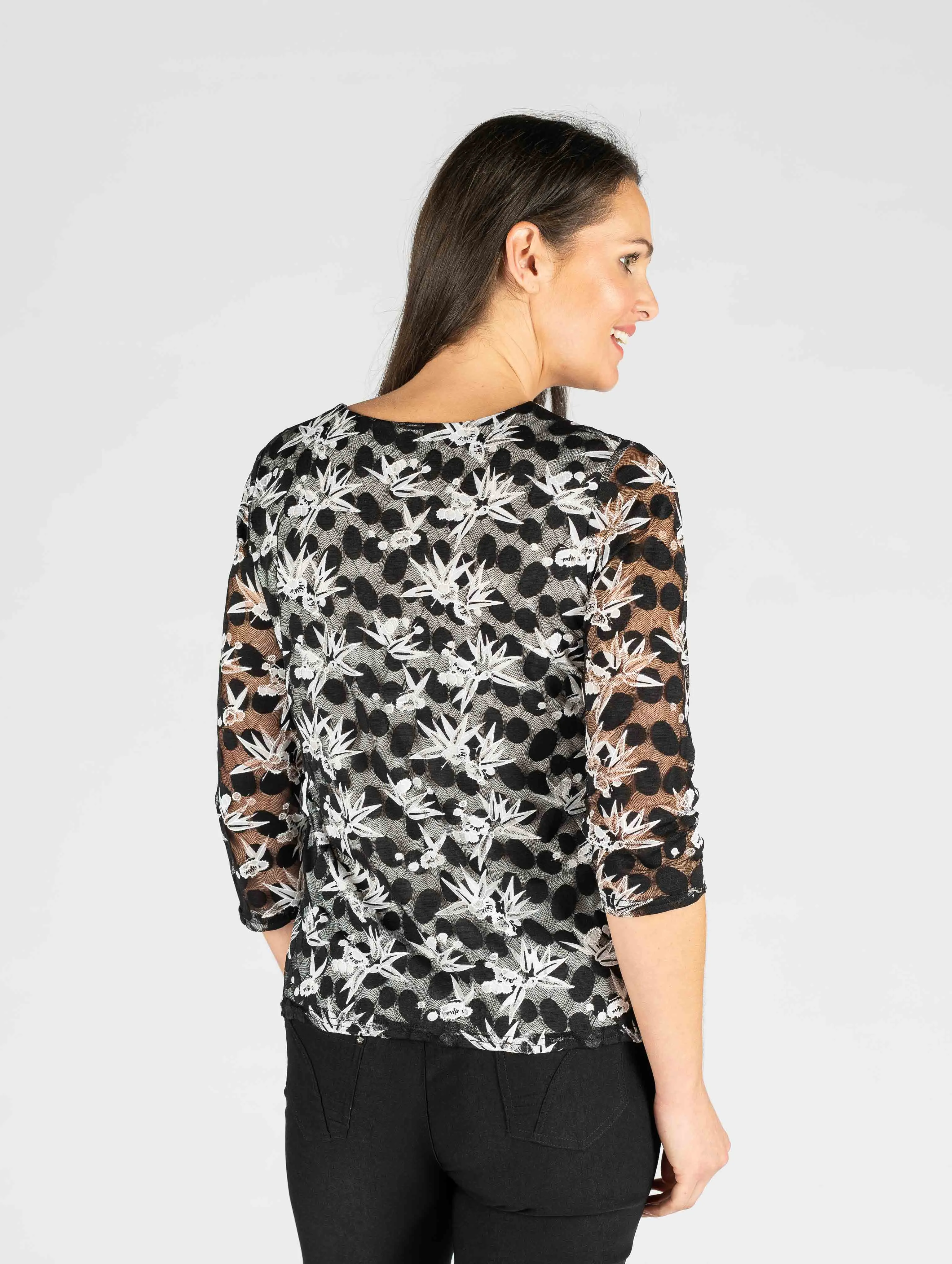 Floral Lace top Round TO26691