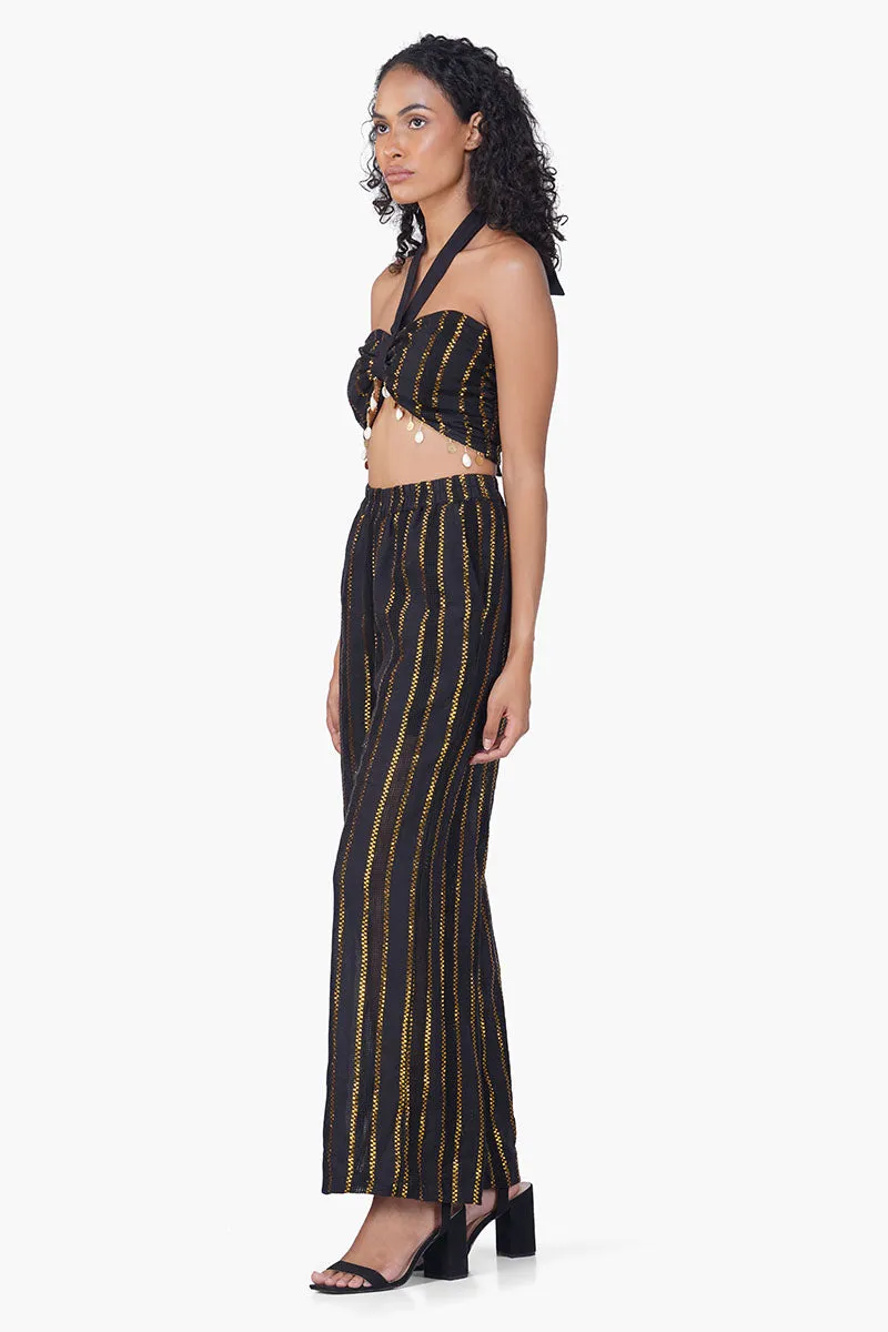 Gold Charm Seashell Croptop