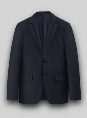 Hardy Minnis Blue Herringbone Wool Jacket