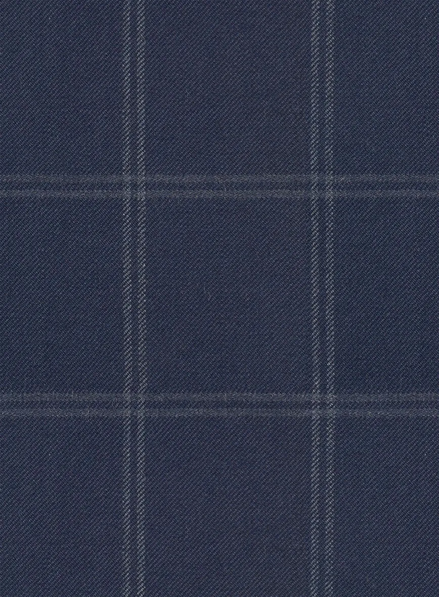 Hardy Minnis Blue Windowpane Wool Jacket
