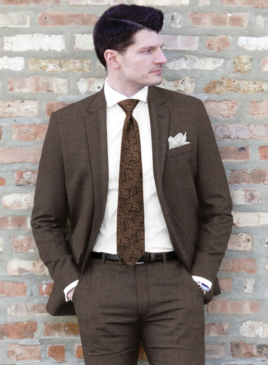 Hardy Minnis Dark Brown Twill Wool Jacket