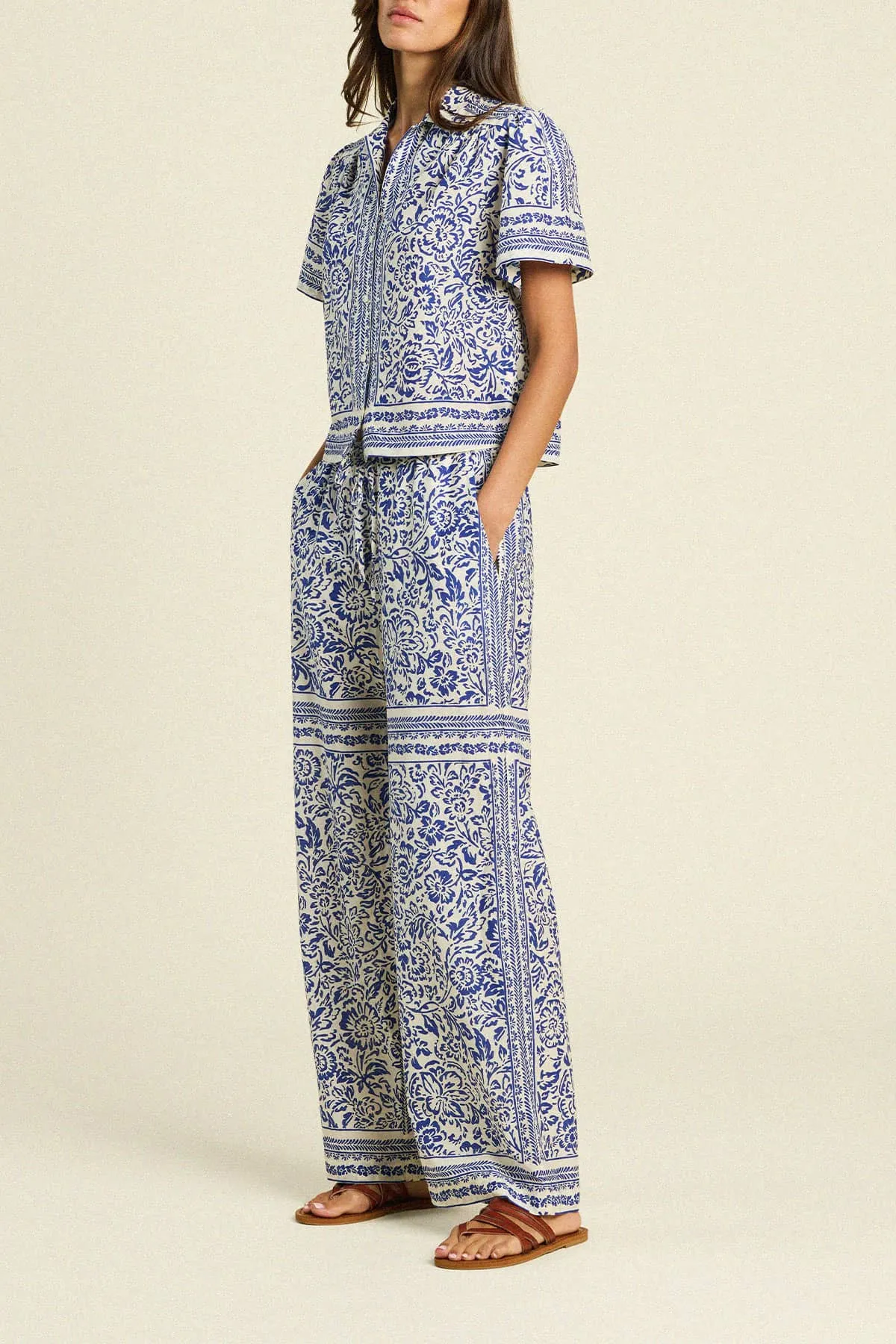 Helene Blouse Hydra Border