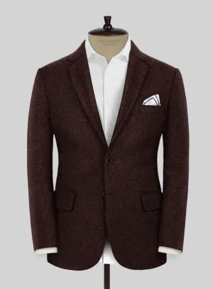 Highlander Heavy Wine Bedford Tweed Jacket