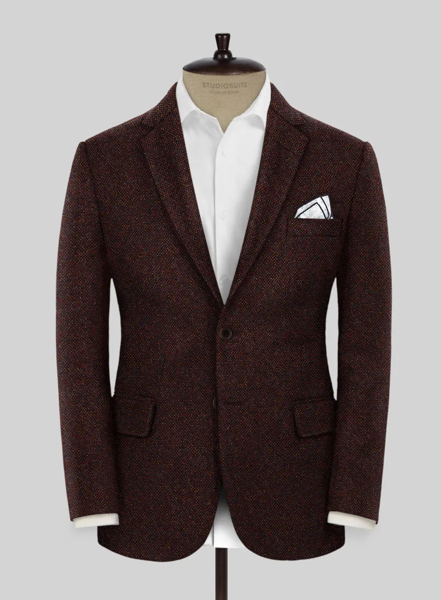 Highlander Heavy Wine Bedford Tweed Jacket