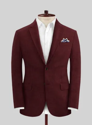 Italian Prato Maroon Linen Jacket