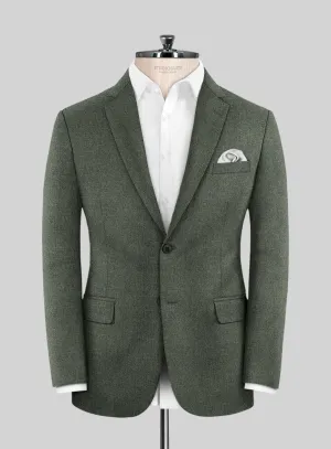 Italian Quelo Green Twill Flannel Jacket