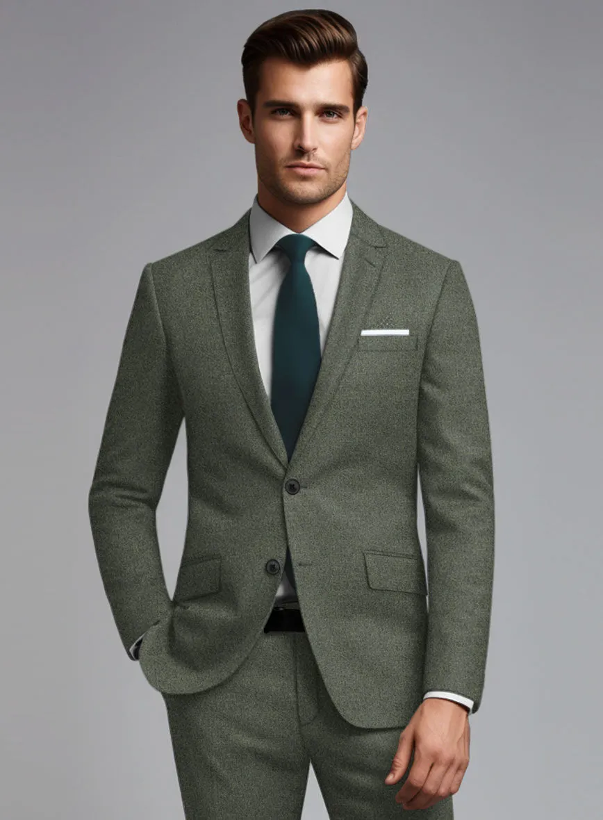 Italian Quelo Green Twill Flannel Jacket