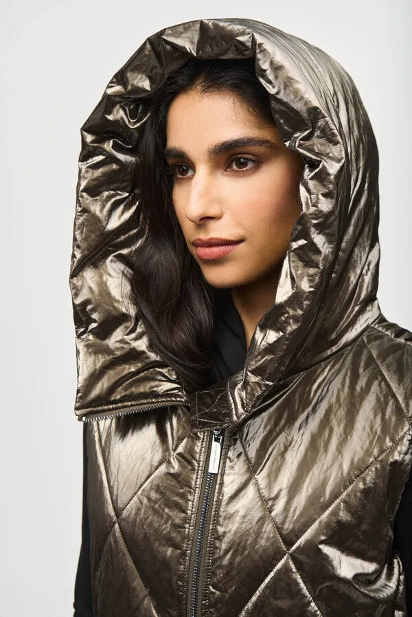 Joseph Ribkoff Hooded Quilted Oversized Vest