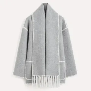 Lucy  - WOOL COAT WITH SCARF