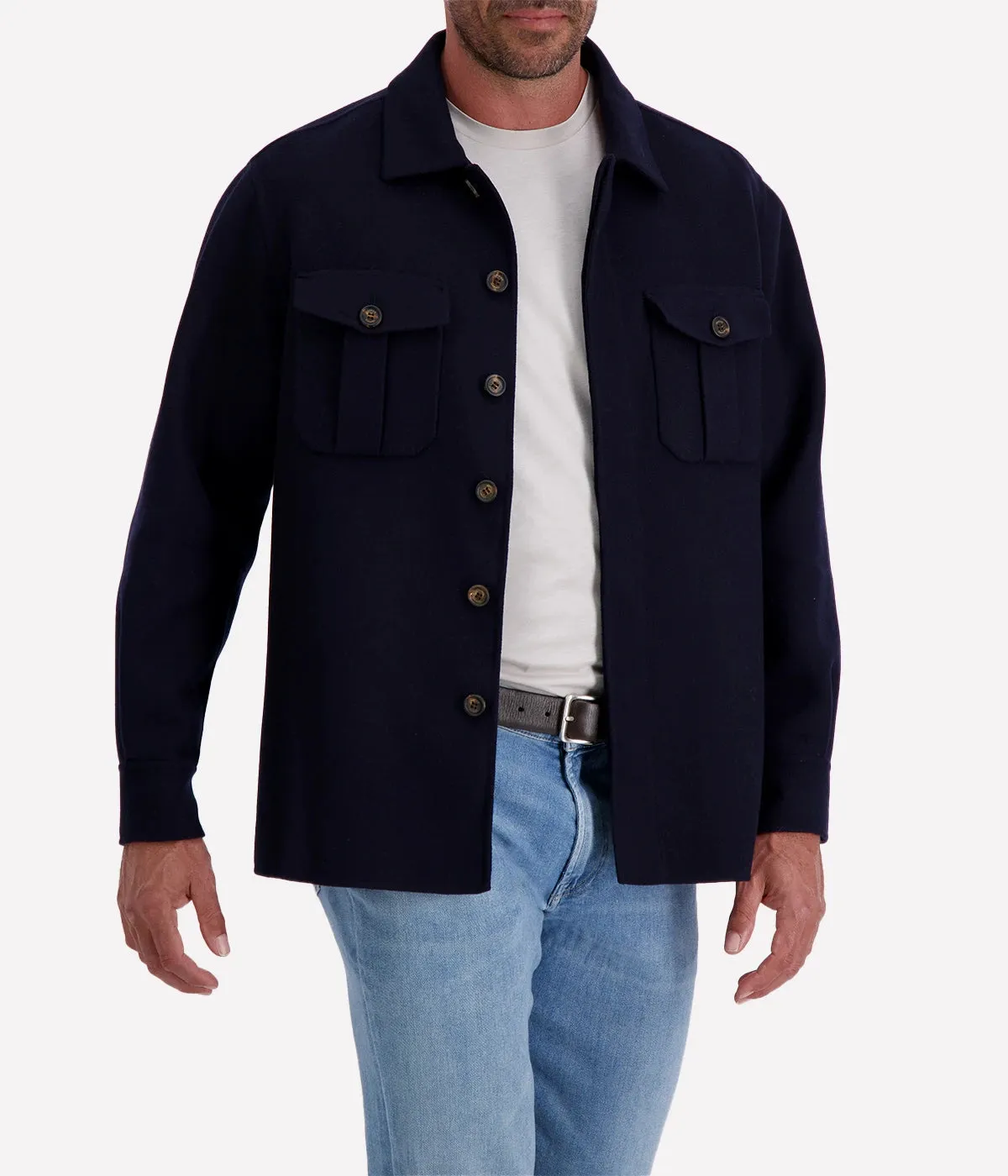 Man Overshirt in Blue