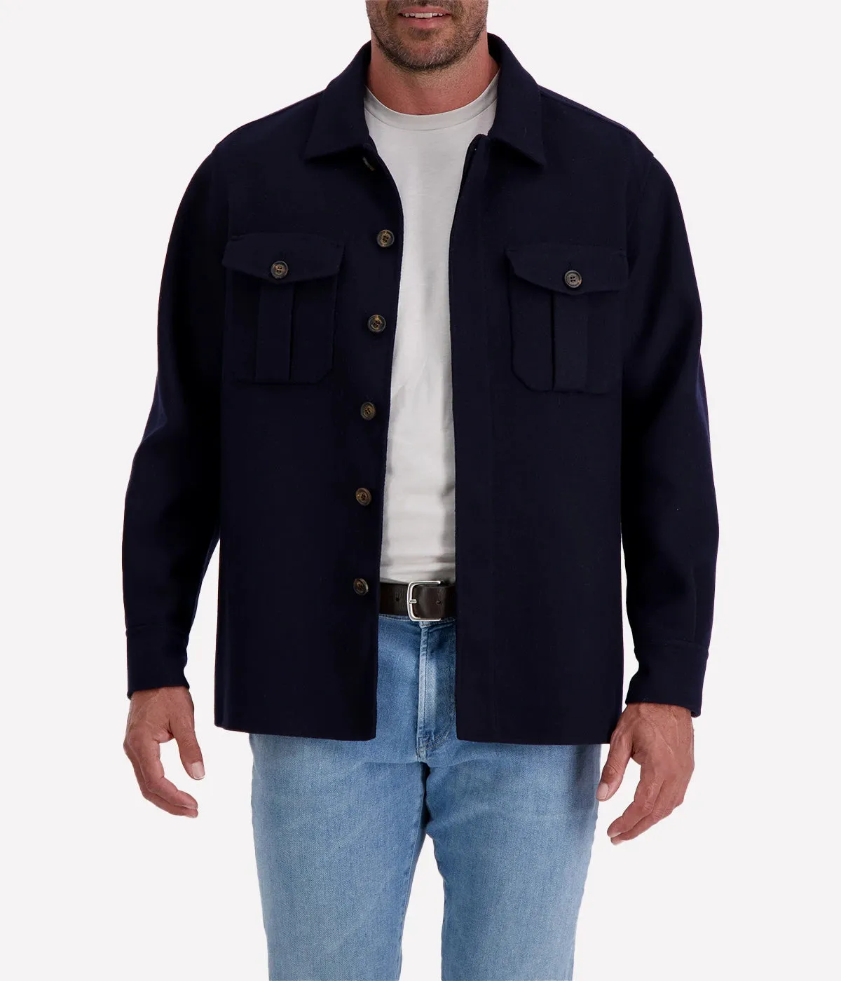 Man Overshirt in Blue