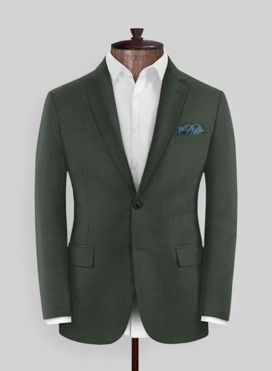 Marco Stretch Military Green Wool Jacket