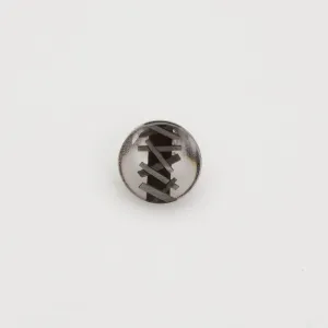 Medium Grey 'Matchstick' Clear Button