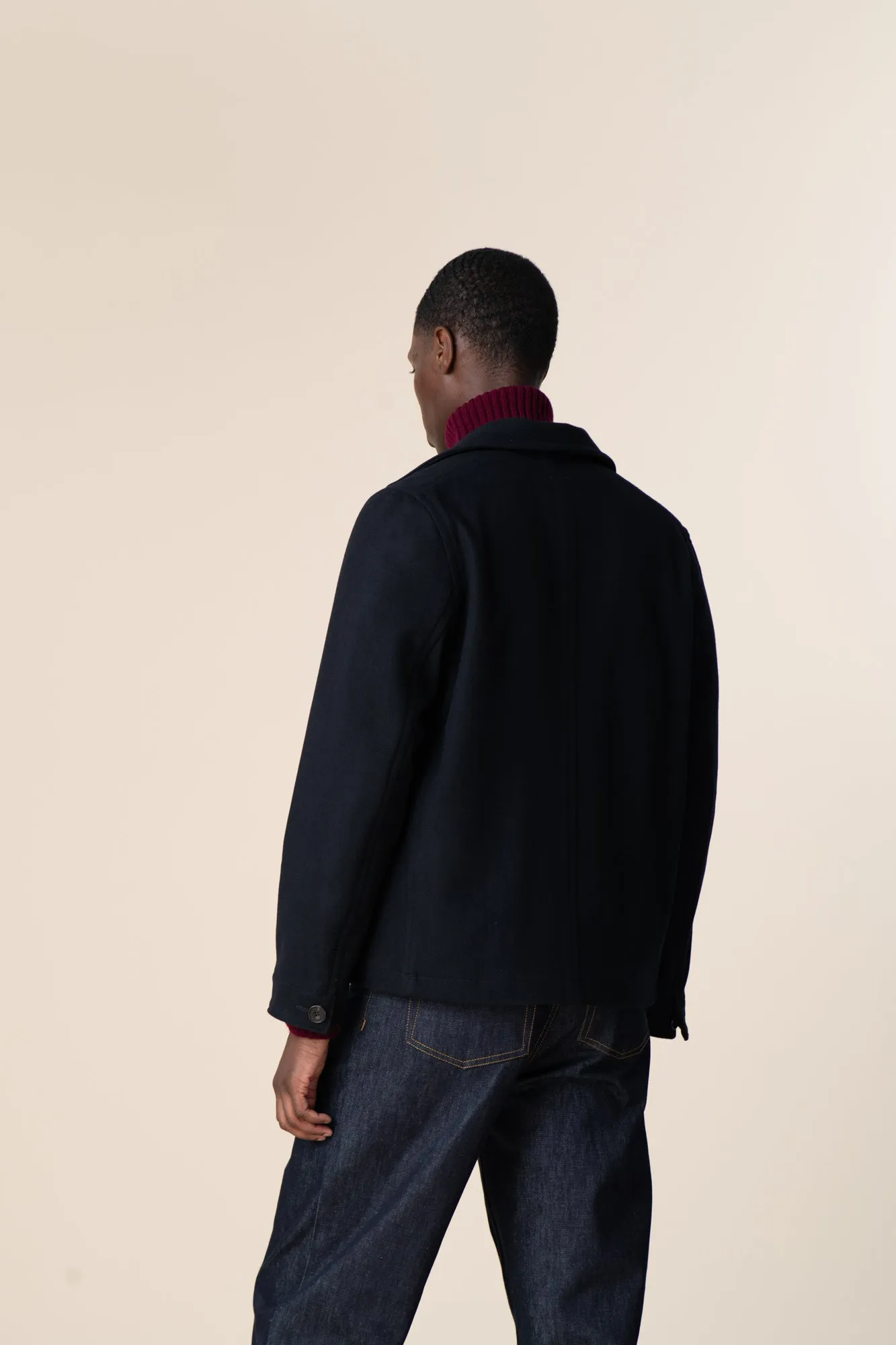 Men's Arthur Wool Chore Jacket - Navy