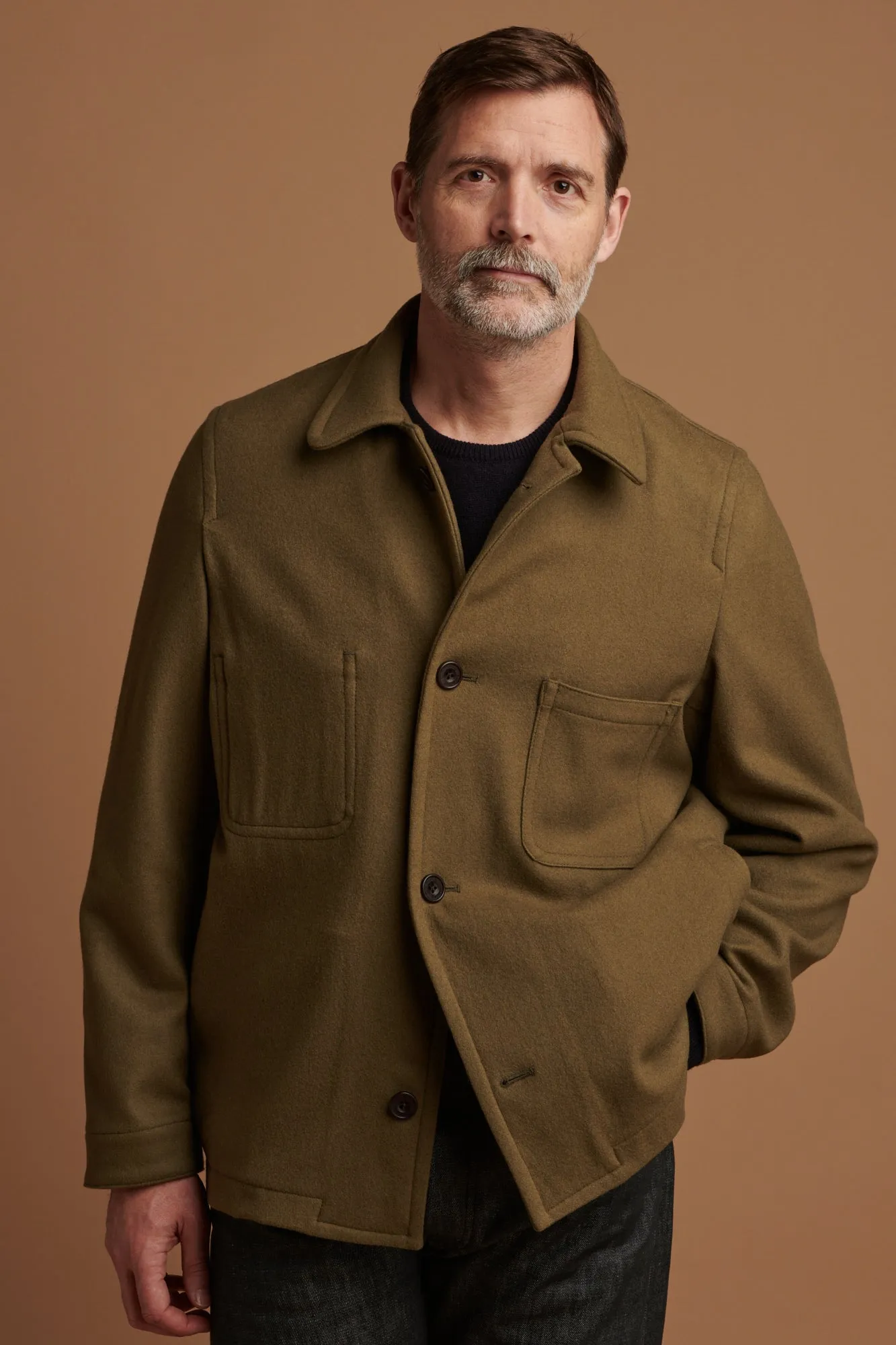 Men's Arthur Wool Chore Jacket - Olive