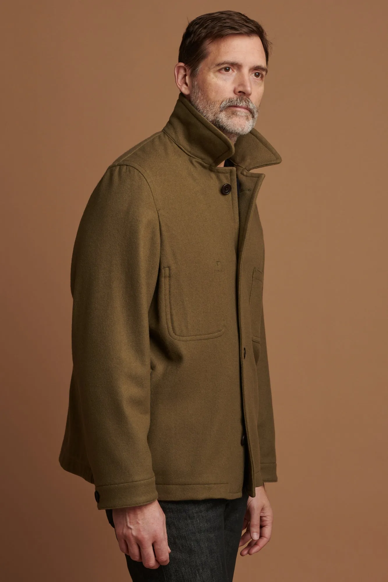 Men's Arthur Wool Chore Jacket - Olive