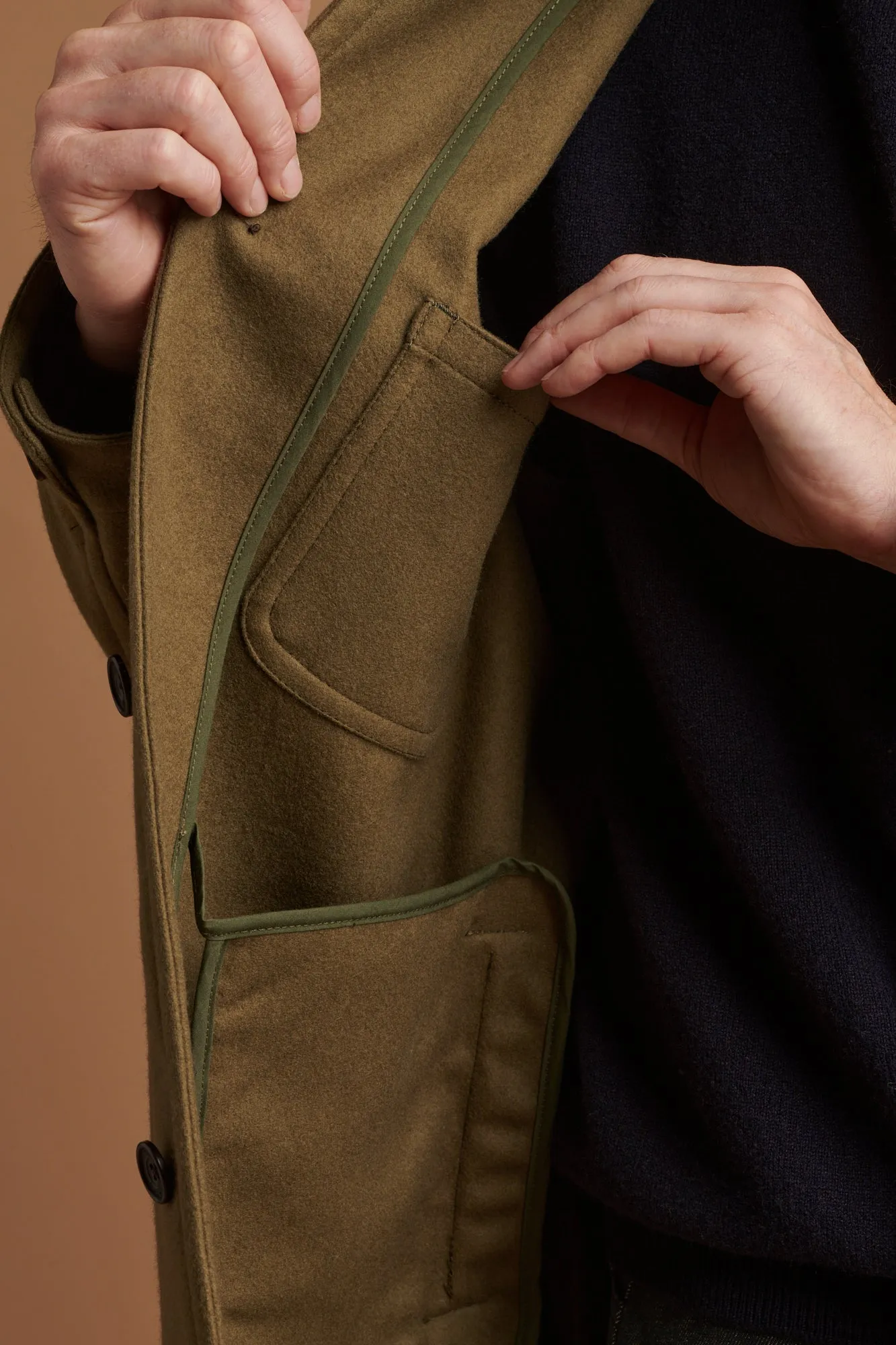 Men's Arthur Wool Chore Jacket - Olive