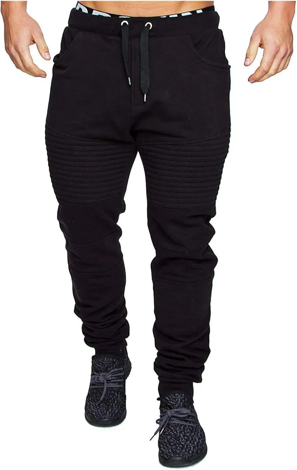 Mens Camo Sweatpants Casual Slim Fit Pants Lightweight Fittness Elastic Pants Athletic Loose Trousers with Pockets