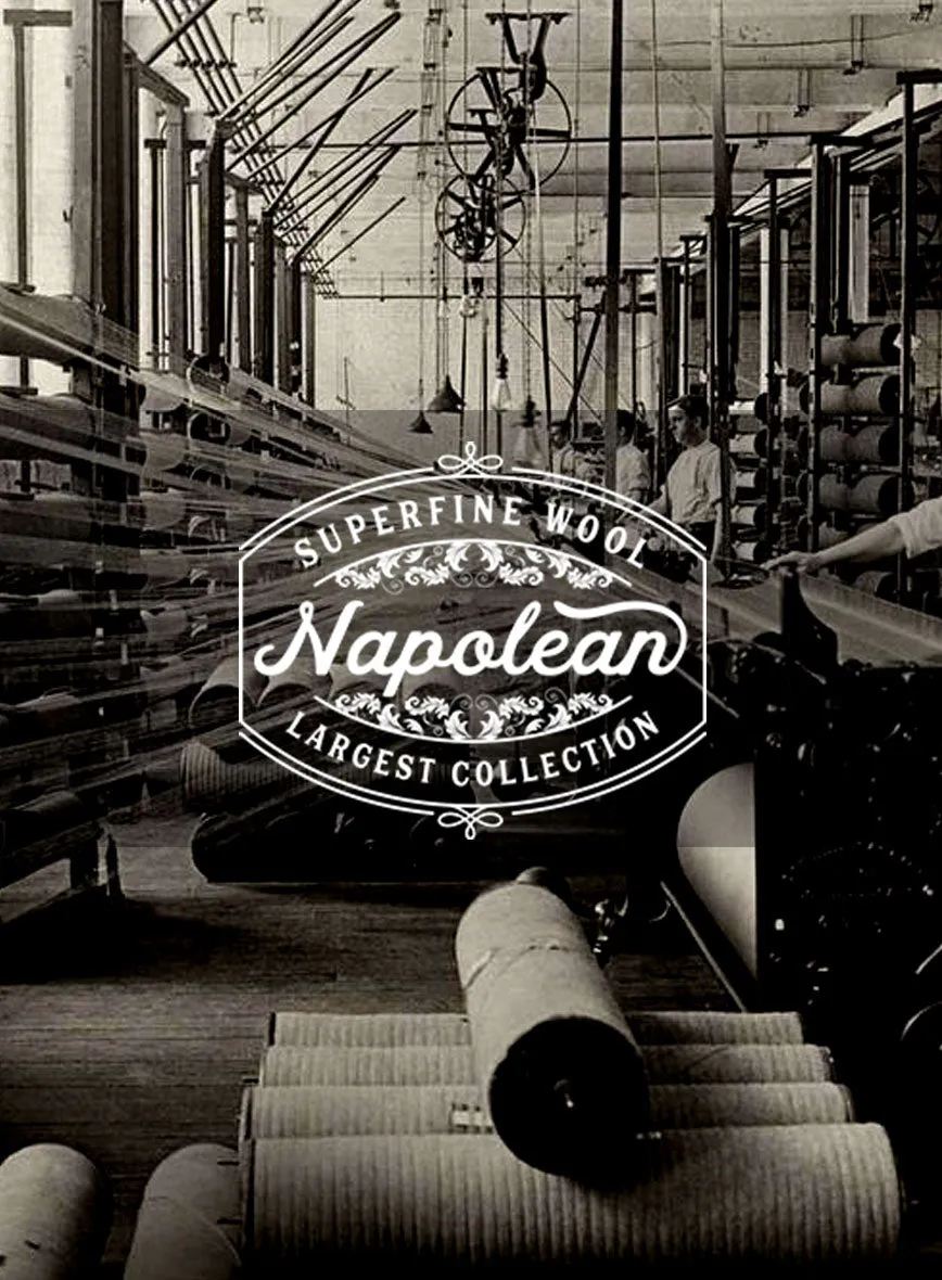 Napolean Izzaro Stripe Garnet Blue Wool Jacket
