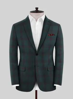 Napolean Knight Green Check Wool Jacket