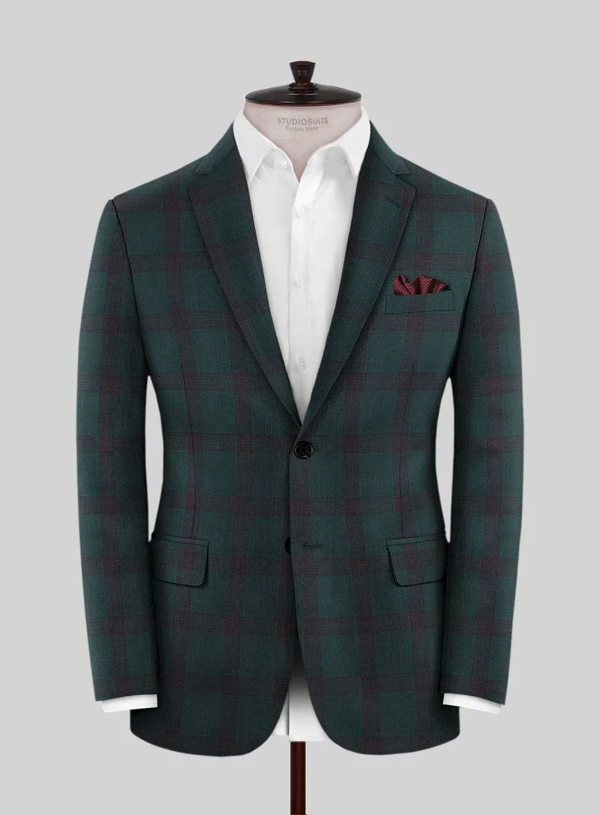 Napolean Knight Green Check Wool Jacket