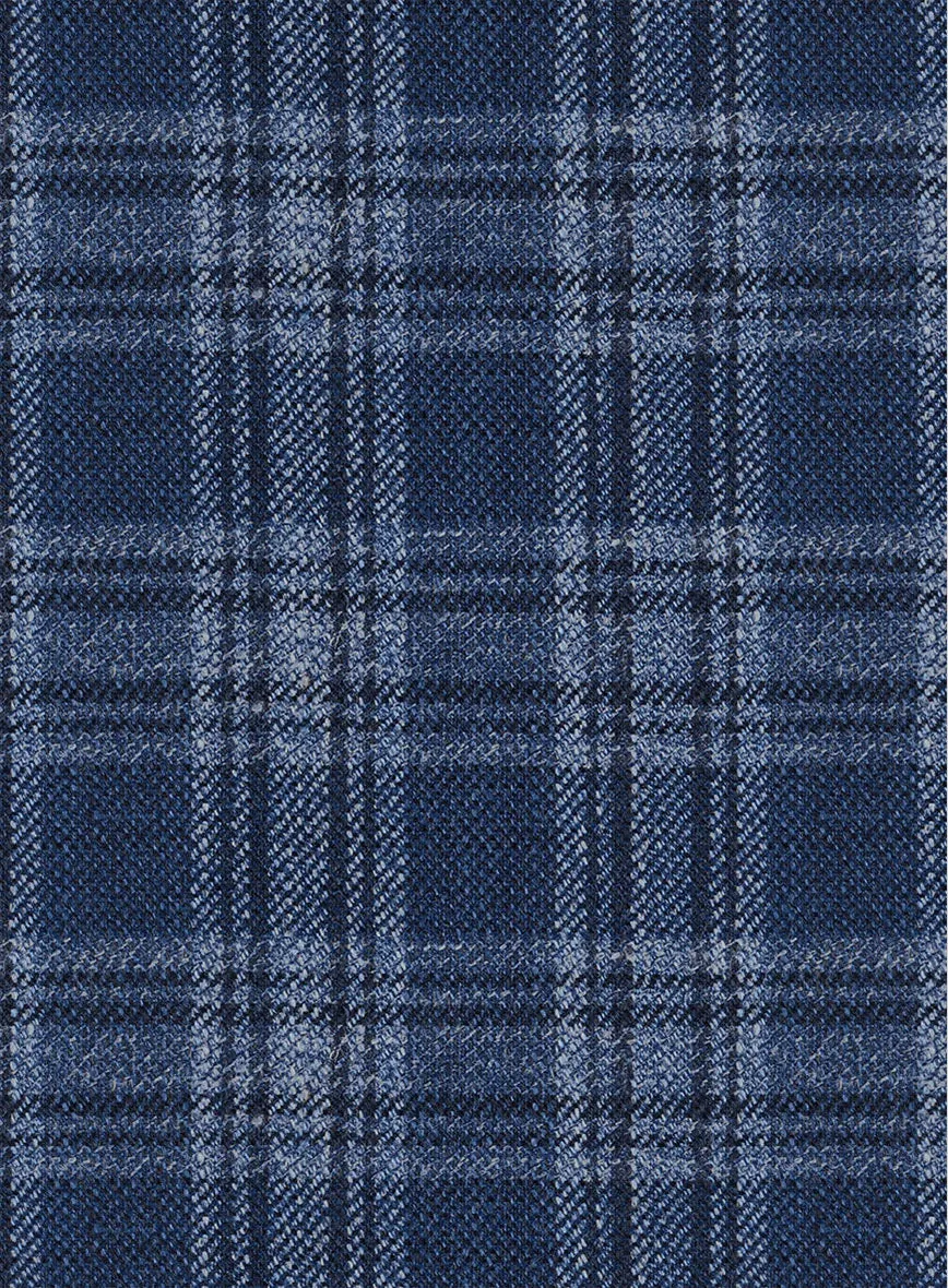 Noble Sandro Blue Wool Silk Linen Jacket