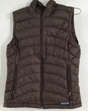 Patagonia Women's Brown Full Zip Puffer Vest - Size XS