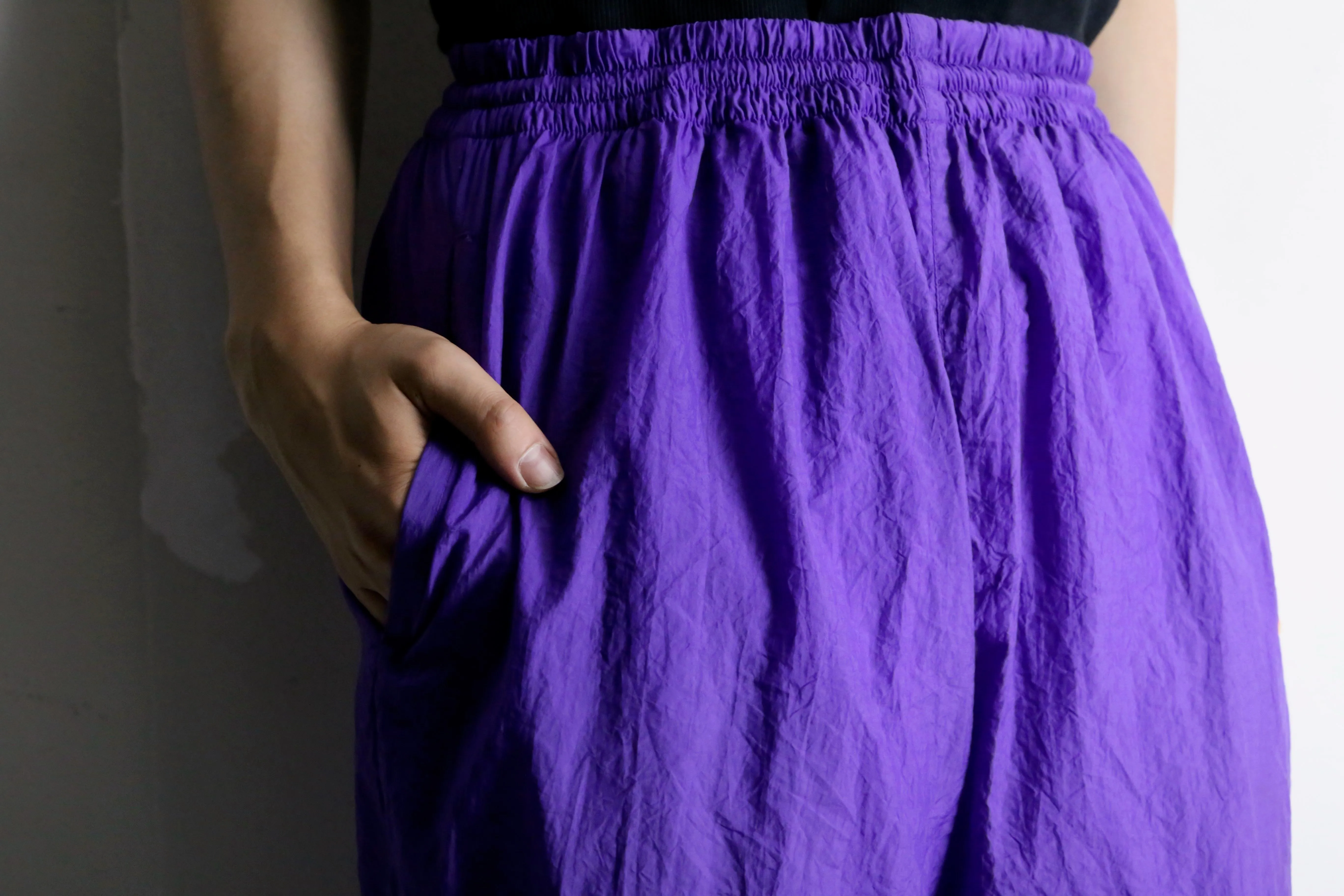 "NIKE" purple color zip design pants