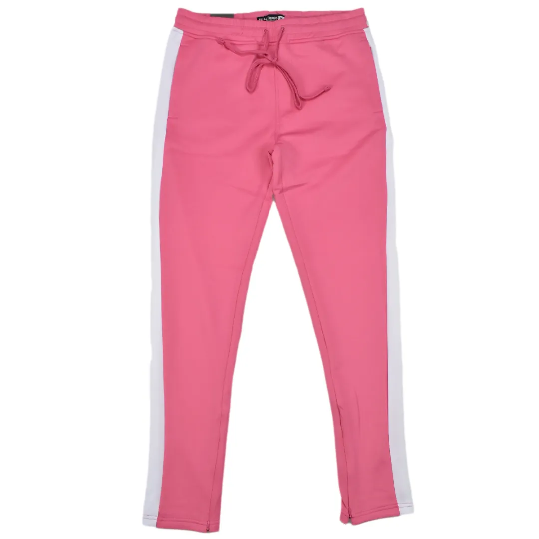 REBEL MINDS TRACK PANTS HOT PINK/WHITE