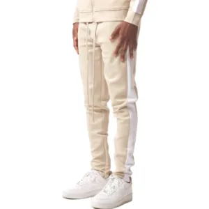 REBEL MINDS TRACK PANTS OATMEAL