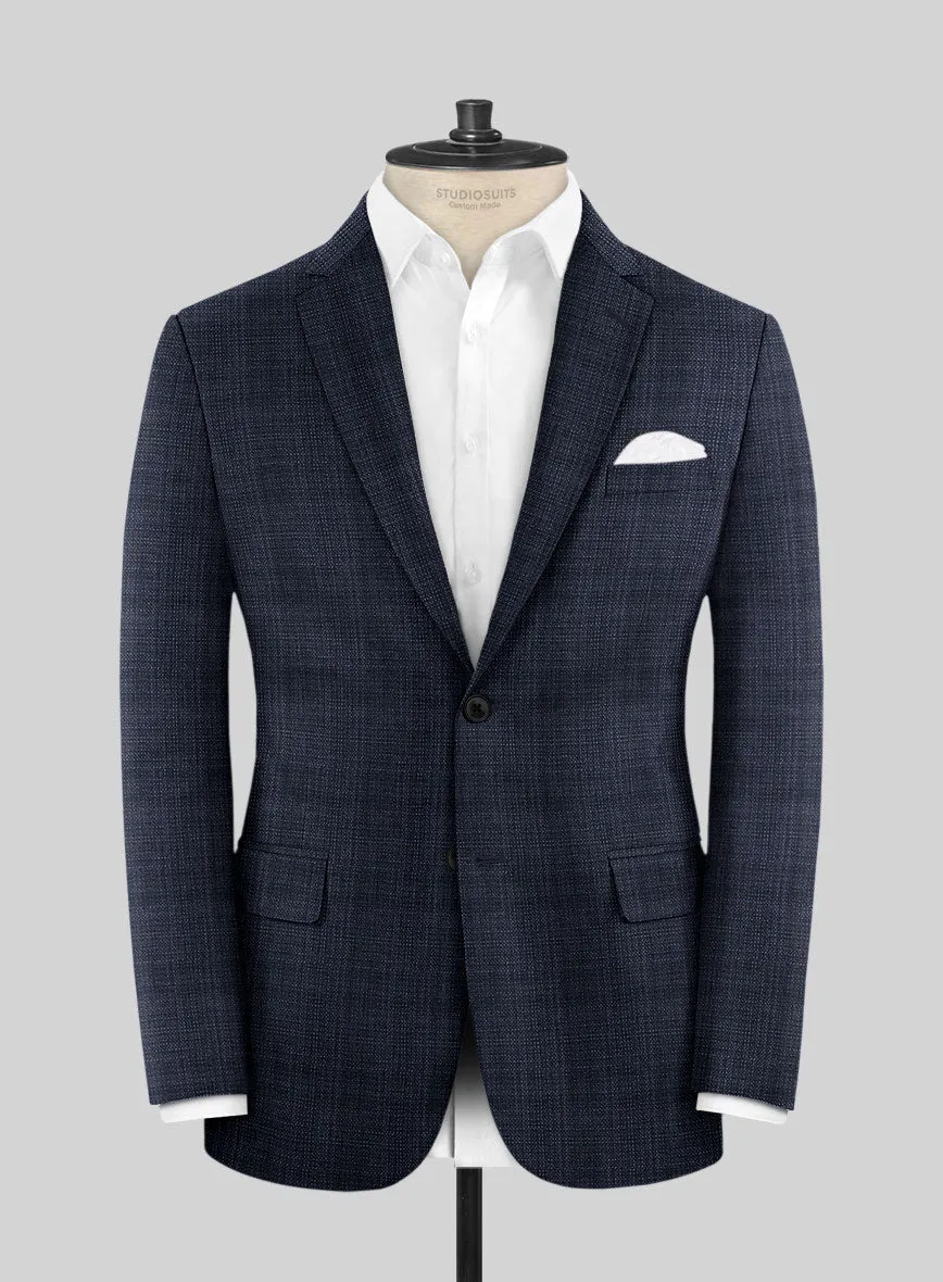 Reda Stibal Blue Checks Wool Jacket