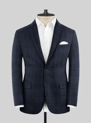 Reda Stibal Blue Checks Wool Jacket