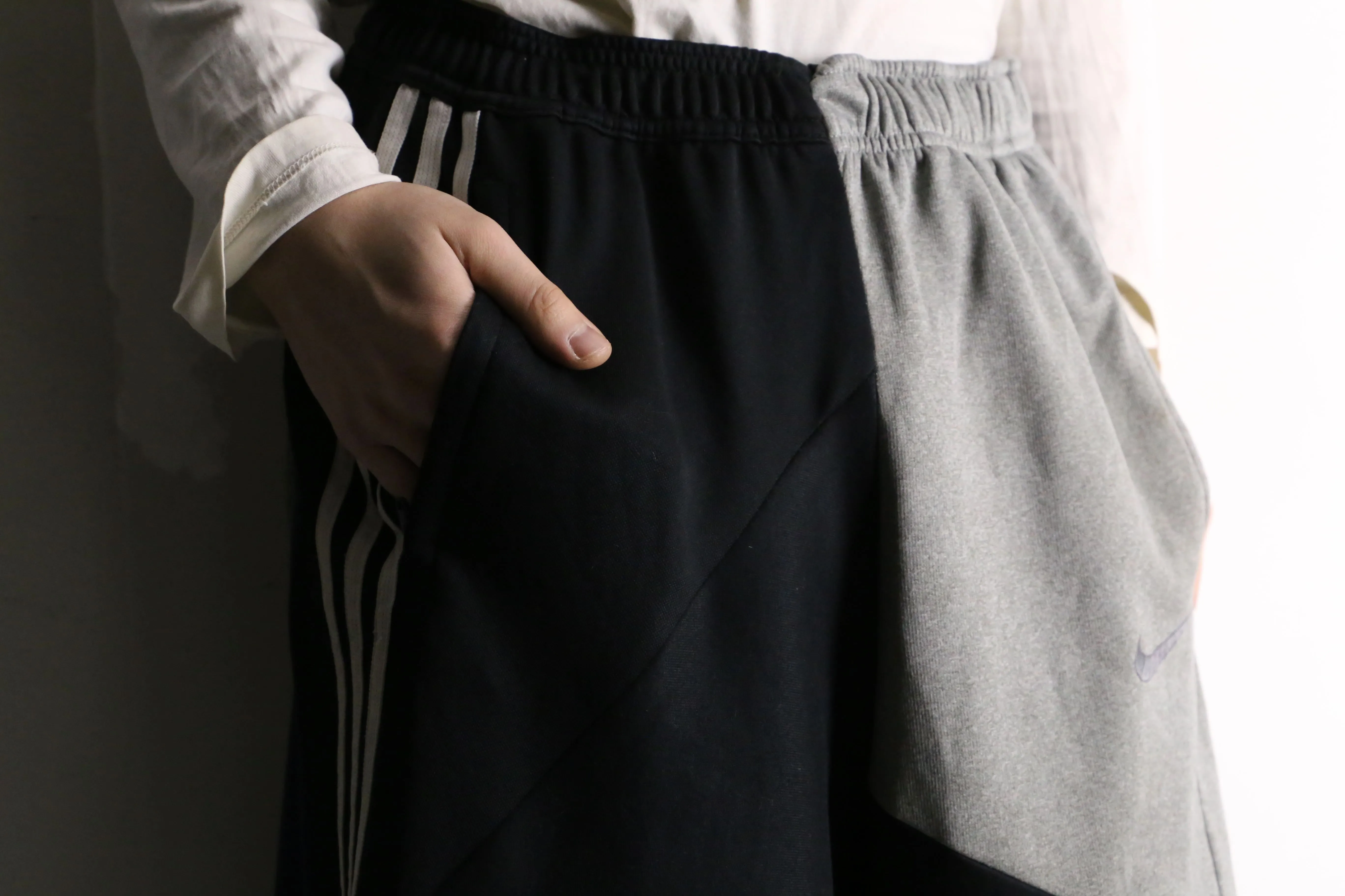 remake "再構築" asymmetry docking track pants